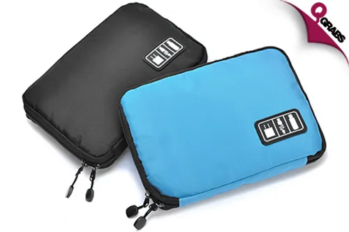For QR45 Travel Smarter with a Gadget & Cable Organizer - Available in Blue OR Black! (QR178 Value)